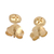 Gold-plated stud earrings, 'Sublime Gold' - Hand Made Gold-Plated Stud Earrings