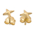 Gold-plated stud earrings, 'Polar Star' - Handmade Gold-Plated Stud Earrings
