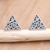 Aretes de plata de ley - Pendientes triangulares de plata de primera ley