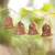 Wood ornaments, 'Merry Bells' (set of 4) - Handmade Wooden Bell Ornaments (Set of 4) (image 2) thumbail