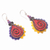 Garnet and amethyst dangle earrings, 'Undersea Paradise' - Handmade Garnet and Amethyst Dangle Earrings (image 2c) thumbail
