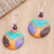 Garnet and amethyst dangle earrings, 'Mossy Rocks' - Artisan Crafted Garnet and Amethyst Dangle Earrings (image 2) thumbail