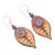 Amethyst and garnet dangle earrings, 'Marine Park' - Hand-Painted Amethyst and Garnet Dangle Earrings (image 2c) thumbail