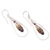 Garnet dangle earrings, 'Fine Feathers' - Hand-Painted Garnet Dangle Earrings (image 2c) thumbail