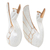 Wood statuettes, 'Swan Couple' (pair) - Hand Made Albesia Wood Swan Statuettes (Pair)