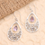 Amethyst dangle earrings, 'Smooth Talk' - Handmade Amethyst and Sterling Silver Dangle Earring (image 2) thumbail