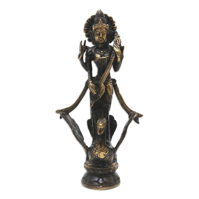 Balinese Bronze Goddess Sculpture