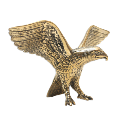 Hand Crafted Brass Eagle Sculpture