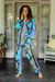 Hand-painted batik rayon pajama set, 'Modern Era' - Hand-Painted Batik Rayon Pajama Set from Bali thumbail