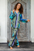 Hand-painted batik rayon pajama set, 'Modern Era' - Hand-Painted Batik Rayon Pajama Set from Bali (image 2c) thumbail