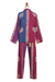 Hand-stamped rayon pajama set, 'Mandala Dreams' - Hand-Stamped Pajama Set with Mandala Motif (image 2c) thumbail