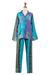 Handgestempeltes Batik-Rayon-Pyjama-Set - Langärmliges Pyjama-Set aus Batik-Rayon