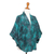 Batik rayon kimono jacket, 'Emerald Ocean' - Handmade Batik Rayon Kimono Jacket thumbail
