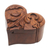 Wood puzzle box, 'Cross My Heart' - Suar Wood Heart-Motif Puzzle Box (image 2c) thumbail