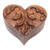 Wood puzzle box, 'Cross My Heart' - Suar Wood Heart-Motif Puzzle Box (image 2d) thumbail