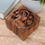 Wood puzzle box, 'Restful Buddha' - Buddha-Themed Suar Wood Puzzle Box (image 2) thumbail