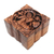 Wood puzzle box, 'Restful Buddha' - Buddha-Themed Suar Wood Puzzle Box thumbail