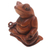 Wood sculpture, 'Meditating Frog' - Handmade Suar Wood Frog Sculpture (image 2d) thumbail