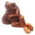 Wood sculpture, 'Chill Frog' - Artisan Crafted Suar Wood Frog Sculpture