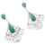 Sterling silver dangle earrings, 'Go Green' - Green Resin and Sterling Silver Dangle Earrings (image 2c) thumbail