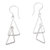 Sterling silver dangle earrings, 'Silver Playground' - Sterling Silver Triangle Dangle Earrings (image 2a) thumbail