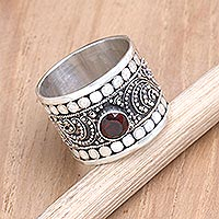 Garnet band ring, 'Young People'
