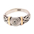 Gold-accented cocktail ring, 'Ancient Motif' - Gold-Accented Spiral-Motif Cocktail Ring (image 2c) thumbail