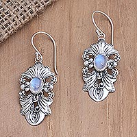 Featured review for Rainbow moonstone dangle earrings, Night Reflection