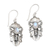 Rainbow moonstone dangle earrings, 'Night Reflection' - Rainbow Moonstone and Sterling Silver Dangle Earrings (image 2a) thumbail