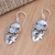 Rainbow moonstone dangle earrings, 'Night Reflection' - Rainbow Moonstone and Sterling Silver Dangle Earrings (image 2b) thumbail