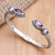 Amethyst cuff bracelet, 'Shimmering Palace' - Amethyst and Sterling Silver Cuff Bracelet (image 2b) thumbail