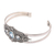 Blue topaz cuff bracelet, 'Sacred Crown' - Blue Topaz and Sterling Silver Cuff Bracelet (image 2d) thumbail