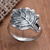 Sterling silver cocktail ring, 'Autumnal Melody' - Sterling Silver Leaf-Motif Cocktail Ring (image 2) thumbail