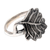 Sterling silver cocktail ring, 'Autumnal Melody' - Sterling Silver Leaf-Motif Cocktail Ring thumbail