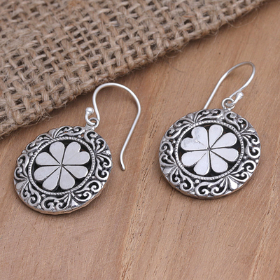 Sterling silver dangle earrings, 'Change in the Air' - Handmade Sterling Silver Dangle Earrings