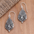 Sterling silver dangle earrings, 'Same Day' - Hand Crafted Sterling Silver Dangle Earrings (image 2) thumbail