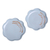 Ceramic desert plates, 'Naked Blue' (pair) - Hand Crafted Ceramic Dessert Plates (Pair)