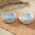 Ensaladeras de cerámica, (par) - Cuencos de cerámica hechos a mano de Java (par)