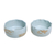 Ceramic salad bowls, 'Two Minds' (pair) - Handcrafted Ceramic Bowls from Java (Pair)