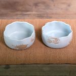 Ceramic salad bowls, 'Two Minds' (pair) - Handcrafted Ceramic Bowls from Java (Pair)