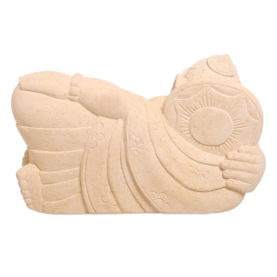 estatuilla de arenisca - Estatuilla de ganesha de piedra arenisca tallada a mano