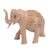 Wood statuette, 'Fortunate One' - Hand Carved Wood Elephant Statuette