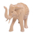 Wood statuette, 'Fortunate One' - Hand Carved Wood Elephant Statuette (image 2c) thumbail
