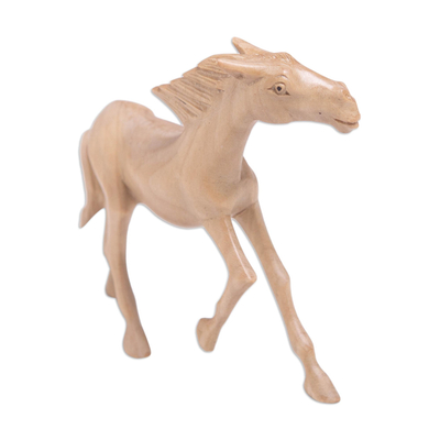 estatuilla de madera - Estatuilla de caballo de madera hecha a mano