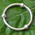 Sterling silver bangle bracelet, 'Suggestive Trio' - Sterling Silver Bangle Bracelet