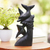 Wood sculpture, 'Dolphins on the Reef' - Black Suar Wood Dolphin Sculpture (image 2) thumbail