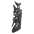 Wood sculpture, 'Dolphins on the Reef' - Black Suar Wood Dolphin Sculpture thumbail