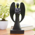 Wood sculpture, 'Baby's Angel' - Suar Wood Guardian Angel Sculpture thumbail