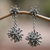Sterling silver dangle earrings, 'Shimmering Protection' - Handcrafted Sterling Silver Dangle Earrings (image 2) thumbail