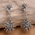Sterling silver dangle earrings, 'Shimmering Protection' - Handcrafted Sterling Silver Dangle Earrings (image 2b) thumbail
